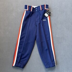 Boombah Softball Pants Girls 24 Navy Youth Sports Practice Belt Loop Stretch NWT